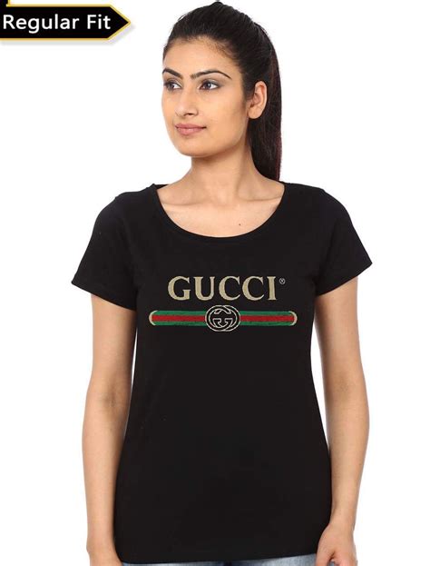 gucci black t shirt women's|teal green gucci shirt women.